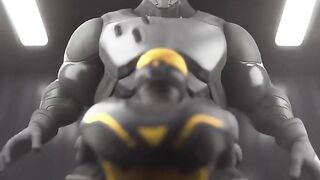 Size theft muscle growth animation 1 ball gets 8 ball stuffed in clenched tight choking mess