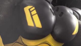 Size theft muscle growth animation 1 ball gets 8 ball stuffed in clenched tight choking mess
