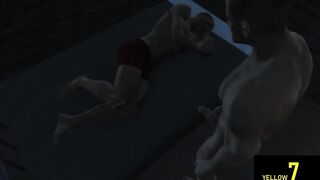 Hot neighbor gets destroyed overnight by monster cock