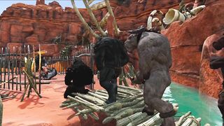 Minotaur Femboy Takes Two Monster Cocks Rough DP Spitroast
