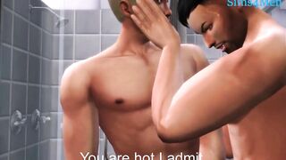 Gym shower monster cock destroys twink in rough public sex