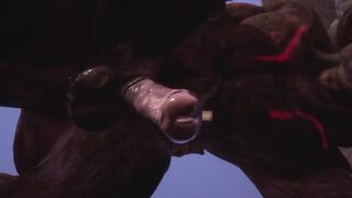 Minotaurs Fuck Each Other Hard Anal Licking Big Dick Furry Porn