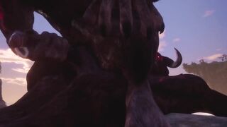 Minotaurs Fuck Each Other Hard Anal Licking Big Dick Furry Porn