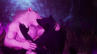 Gay furry synth lovers wild lion wolf cum in mouth orgasm animation