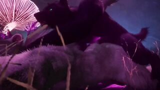 Gay furry synth lovers wild lion wolf cum in mouth orgasm animation