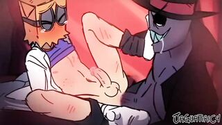 Black Hat ruins the shy twink doctor’s mouth with his gay monster
