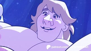 Kristoff gets brutally fucked with big frozen dick in gay animated cartoon