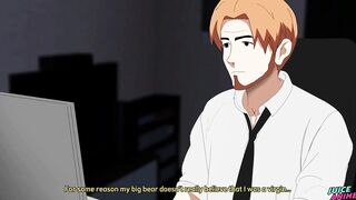 Chubby bear daddy wrecks twink in rough yaoi hentai