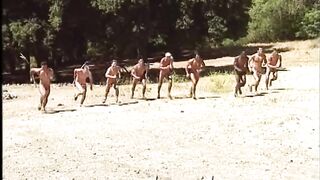 Ancient Greek muscle gods compete naked in brutal games