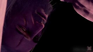 Geralt’s cursed cock milked in Witcher 3d gay handjob cumshot