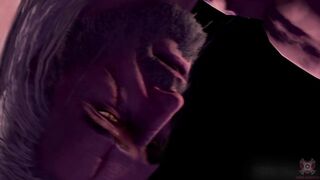 Geralt’s cursed cock milked in Witcher 3d gay handjob cumshot