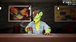 Gay furry animation muscle boy gushes cumshot solo big cock throbs