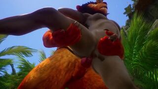 Mature man’s jungle mushroom hunt takes a rough furry monster dick ride