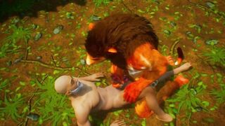 Mature man’s jungle mushroom hunt takes a rough furry monster dick ride