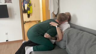 Big dick stuffed down twink throat till he gagged and blew a load