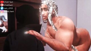 Booty Intruder destroying Black gay sims 4 cartoon fuck