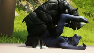 Furry Twink Wolf Gets Stuffed by Big Rhino Cock in Wild Life Gangbang