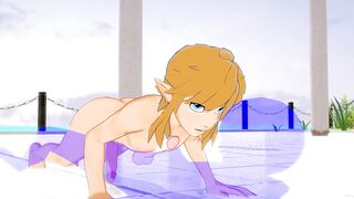 Link Gets Femboy Face fucked till Creamy Loads