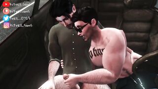 Johnny Cages A Dick ends up face down gagging in gay Sims 4 cartoon
