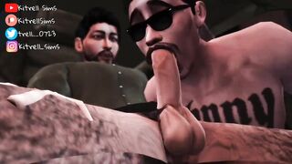 Johnny Cages A Dick ends up face down gagging in gay Sims 4 cartoon