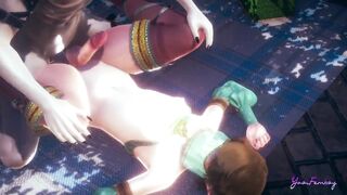 Zelda Yaoi Link fucked Missionary his tight ass creampied