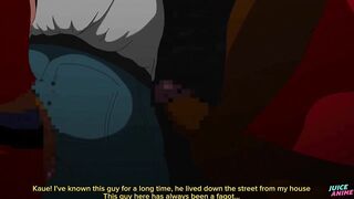 Kaue destroyed by two black studs at gas station Rough breeding threesome deepthroat