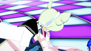 Len x Kaito's Blowjob Pounding Asian Cock Gets Creampie