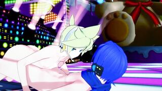 Len x Kaito stage fucked raw creampie twink gets big dick