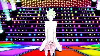 Len x Kaito stage fucked raw creampie twink gets big dick