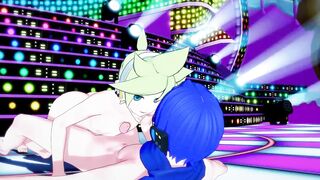 Len x Kaito stage fucked raw creampie twink gets big dick