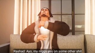 Straight guy gets destroyed by huge black cock in first gay sims4 fuck