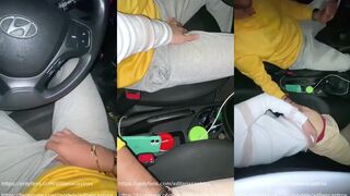 Uber driver fucks me bareback until he cums inside my ass in his car