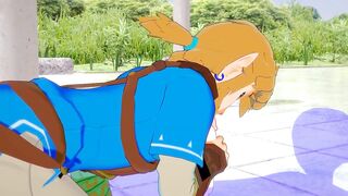 Zelda Yaoi link gets stuffed his mouth raw with anime cock