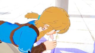 Zelda Yaoi link gets stuffed his mouth raw with anime cock