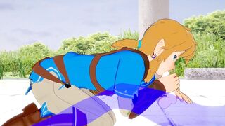 Zelda Yaoi link gets stuffed his mouth raw with anime cock