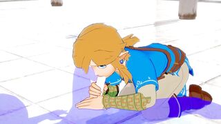 Zelda Yaoi link gets stuffed his mouth raw with anime cock