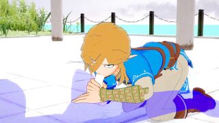 Zelda Yaoi link gets stuffed his mouth raw with anime cock