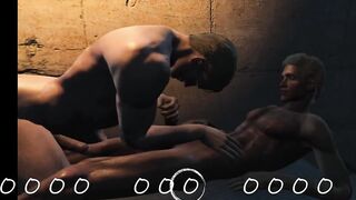 Hot Male Prison Gangbang Threesome Destroyed by Monster Cocks