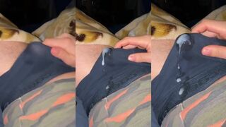 Leaking Precum and Cum Soaked Underwear Big Cock Gay Wet Mess