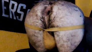 I fuck 7 cumloads out my hairy asshole naked jockstrap rubber fetish hardcore