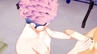 Jujutsu Kaisen Yaoi Yuji Itadori gets his tight hole wrecked by Sakuna’s big dick