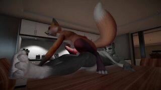 Furry fox destroyed by raging werewolf big cock horror fuck