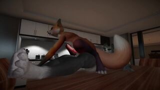 Furry fox destroyed by raging werewolf big cock horror fuck