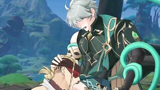 Alhaitham ruined by Eremite Daythunder blowjob submission