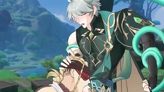 Alhaitham ruined by Eremite Daythunder blowjob submission