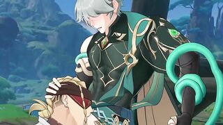 Alhaitham ruined by Eremite Daythunder blowjob submission