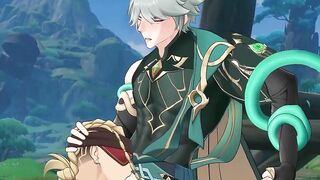 Alhaitham ruined by Eremite Daythunder blowjob submission
