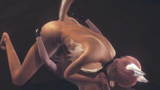 Furry dog boy gets destroyed in dirty alley yaoi yiff