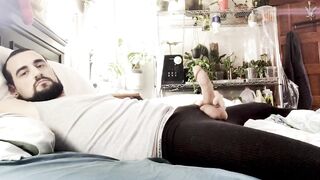 Jerked raw through thermal long johns big italian dick climax shot