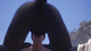 Wolf Gets Destroyed by Gay Cute Guy Wild Furry Blowjob Cum